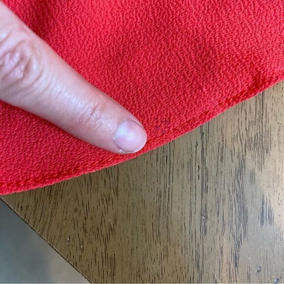 ASOS Red Ruffle Mini Fit & Flare Mini Dress Size 12 - Picture 9 of 10